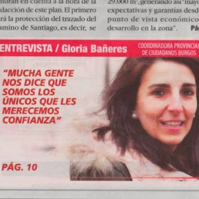 Entrevista: Gloria Bañeres. Coordinadora Provincial de 'Ciudadanos Burgos'. (Diario GENTE).